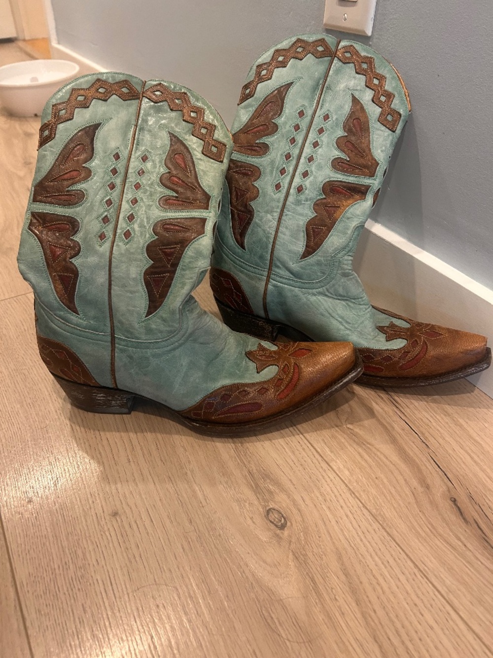 Authentic all-leather Texas cowboy boots
